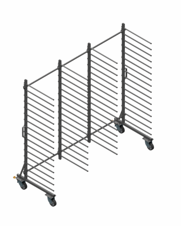 Wózek lakierniczy WL2000S1-16P - 16 Półkowe LITE