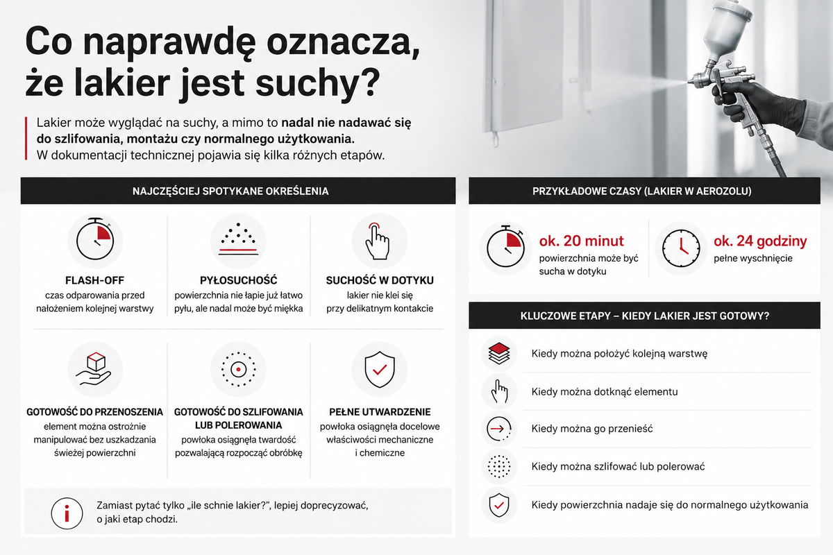 Co oznacza, że lakier jest suchy?