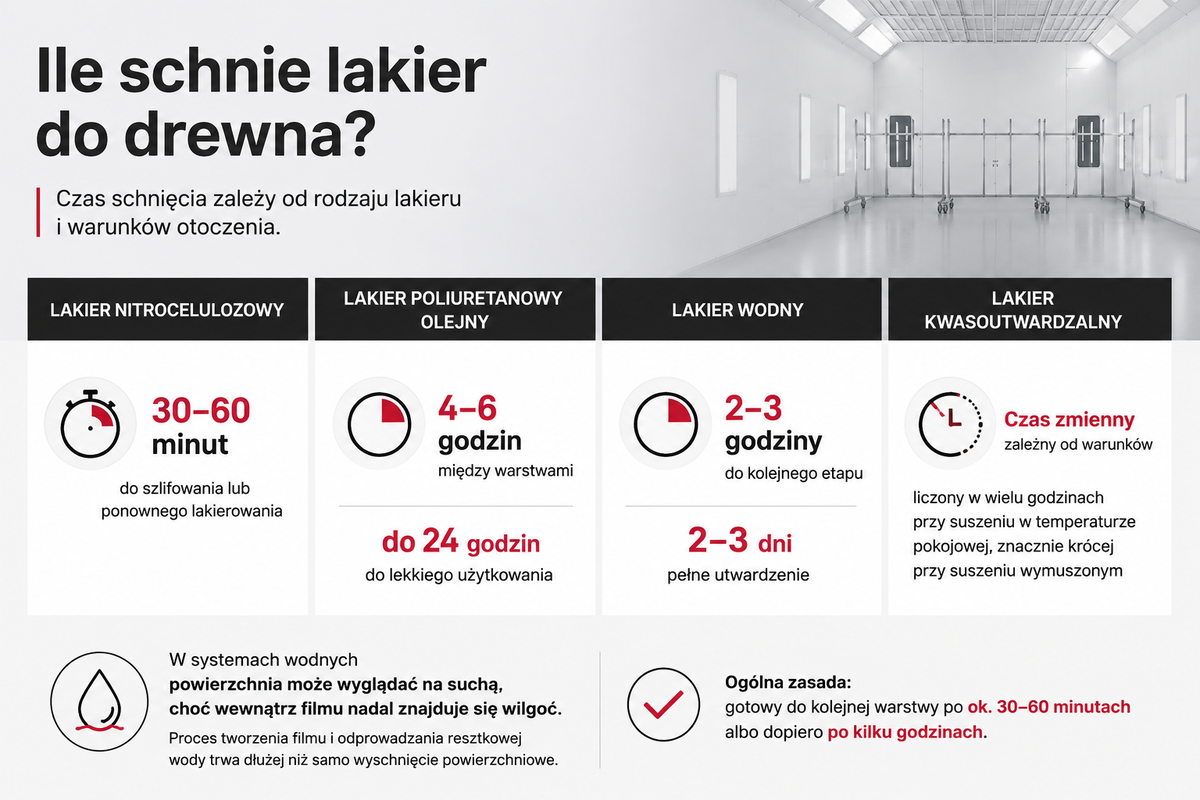 Ile schnie lakier do drewna?