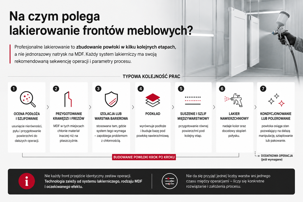 Na czym polega lakierowanie frontów meblowych?
